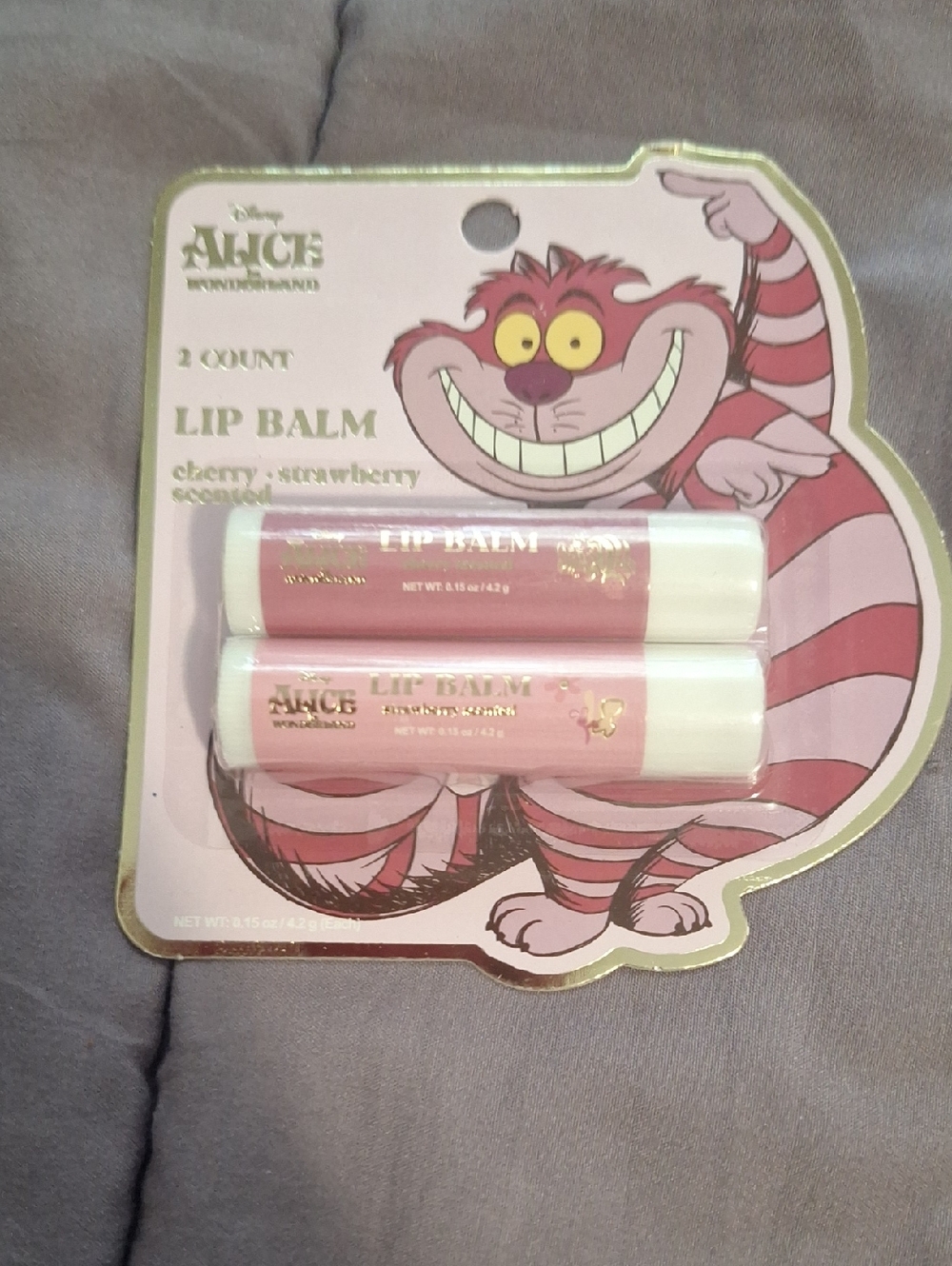 Disney Alice in Wonderland Cheshire Cat Lip Balm Duo - Pink and White